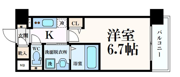 アクアプレイス京都西院Ⅱの物件間取画像